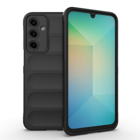 Husa Antisoc pentru Samsung Galaxy A16 4G / A16 5G, Margini Striate, Magic Shield, Black