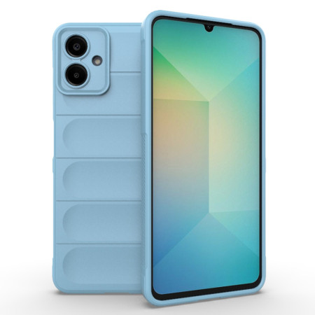 Husa Antisoc pentru Samsung Galaxy A06, Margini Striate, Magic Shield, Bleu