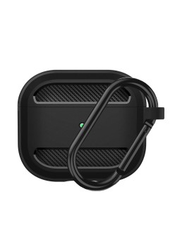 Husa pentru AirPods 3 - Techsuit Carbon Silicone - Black