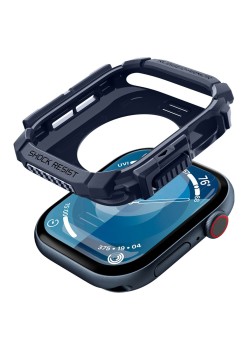 Husa pentru Apple Watch 10 46mm - Spigen Rugged Armor - Navy Blue