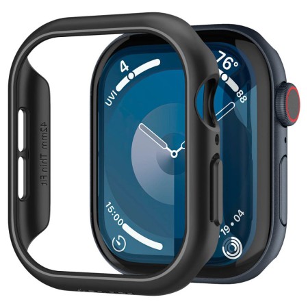 Husa pentru Apple Watch 10 42mm - Spigen Thin Fit - Black