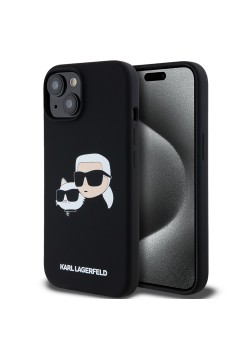 Husa pentru iPhone 15 / iPhone 14 / iPhone 13 - Karl Lagerfeld Silicone MagSafe (KLHMP15SSKCHPPLK) - KarlandChoupette