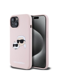 Husa pentru iPhone 15 / iPhone 14 / iPhone 13 - Karl Lagerfeld Silicone MagSafe (KLHMP15SSKCHPPLP) - Pink KarlandChoupette