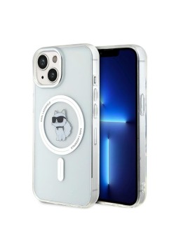 Husa pentru iPhone 15 / iPhone 14 / iPhone 13 - Karl Lagerfeld IML MagSafe (KLHMP14SHFCCNOT) - Transparent Choupette