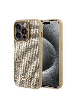 Husa pentru iPhone 15 Pro Max - Disco Metal Script (GUHCP15XPMSDGSD) - Gold