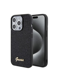 Husa pentru iPhone 15 Pro - Disco Metal Script (GUHCP15LPMSDGSK) - Black