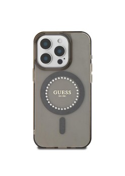 Husa pentru iPhone 16 Pro - Guess IML Rhinestones MagSafe (GUHMP16LPFTDTEK) - Black