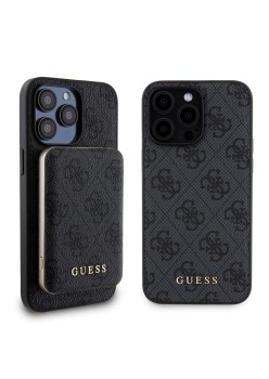 Husa pentru iPhone 15 Pro Max - Guess Hardcase Powerbank MagSafe (GUBPM5P15X4GEMGK) - Black