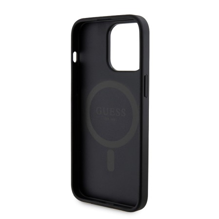 Husa pentru iPhone 15 Pro Max - Guess Hardcase Powerbank MagSafe (GUBPM5P15X4GEMGK) - Black