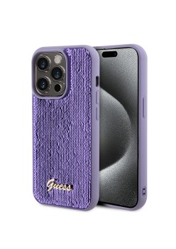 Husa pentru iPhone 15 Pro Max - Sequin Script Metal (GUHCP15XPSFDGSU) - Purple