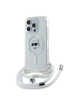 Husa pentru iPhone 14 Pro Max - Karl Lagerfeld IML MagSafe (KLHMP14XHCCHNT) - Transparent Choupette HeadandCord