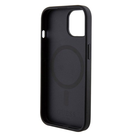 Husa pentru iPhone 15 / iPhone 14 / iPhone 13 - Guess Saffiano MagSafe (GUHMP15SPSAHMCK) - Black