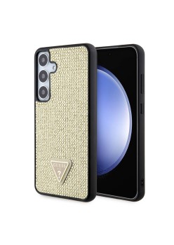 Husa pentru Samsung Galaxy S24 Plus - Rhinestone Triangle (GUHCS24MHDGPPD) - Gold