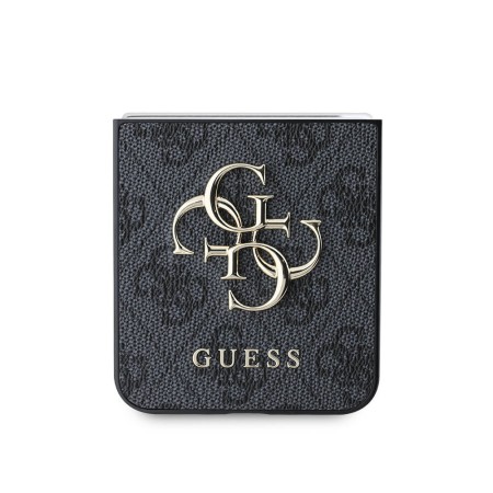 Husa pentru Samsung Galaxy Z Flip6 - Guess Leather 4G Metal Logo (GUHCZF64GMGGR) - Black