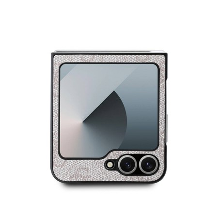 Husa pentru Samsung Galaxy Z Flip6 - Guess Leather 4G Metal Logo (GUHCZF64GMGGR) - Black