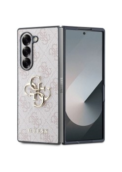 Husa pentru Samsung Galaxy Z Fold6 - Guess Leather 4G Metal Logo (GUHCZFD64GMGPI) - Pink