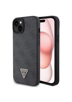 Husa pentru iPhone 15 / iPhone 14 / iPhone 13 - Guess Leather 4G Diamond Triangle (GUHCP15SP4TDPK) - Black