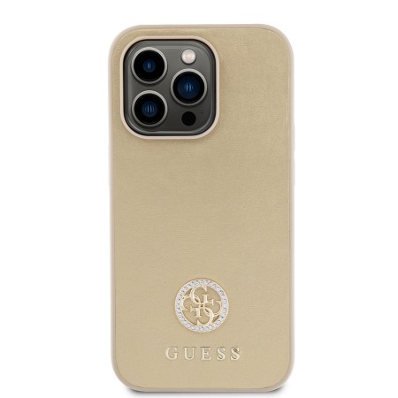 Husa pentru iPhone 15 Pro Max - Strass Metal Logo (GUHCP15XPS4DGPD) - Gold