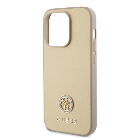 Husa pentru iPhone 15 Pro Max - Strass Metal Logo (GUHCP15XPS4DGPD) - Gold