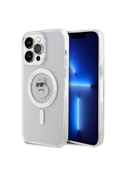 Husa pentru iPhone 14 Pro Max - Karl Lagerfeld IML MagSafe (KLHMP14XHFCCNOT) - Transparent Choupette