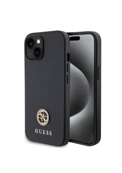 Husa pentru iPhone 15 / iPhone 14 / iPhone 13 - Strass Metal Logo (GUHCP15SPS4DGPK) - Black