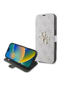 Husa pentru iPhone 16 - Guess Book 4G (GUBKP16S4GMGPI) - Pink
