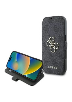 Husa pentru iPhone 16 Plus - Guess Book 4G (GUBKP16M4GMGGR) - Black