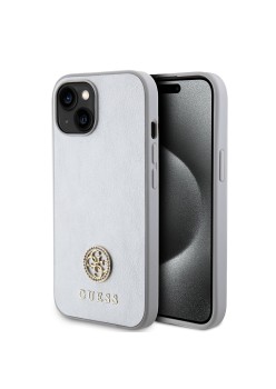 Husa pentru iPhone 15 / iPhone 14 / iPhone 13 - Strass Metal Logo (GUHCP15SPS4DGPS) - Silver