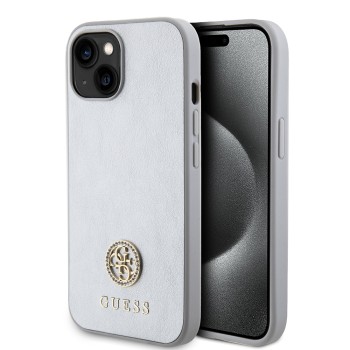 Husa pentru iPhone 15 / iPhone 14 / iPhone 13 - Strass Metal Logo (GUHCP15SPS4DGPS) - Silver
