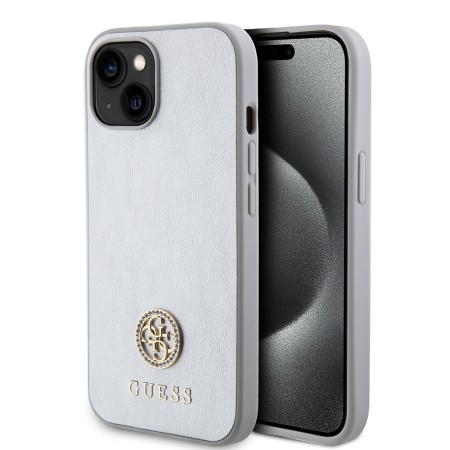 Husa pentru iPhone 15 / iPhone 14 / iPhone 13 - Strass Metal Logo (GUHCP15SPS4DGPS) - Silver
