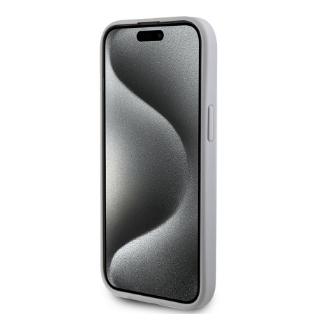 Husa pentru iPhone 15 / iPhone 14 / iPhone 13 - Strass Metal Logo (GUHCP15SPS4DGPS) - Silver