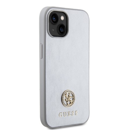 Husa pentru iPhone 15 / iPhone 14 / iPhone 13 - Strass Metal Logo (GUHCP15SPS4DGPS) - Silver