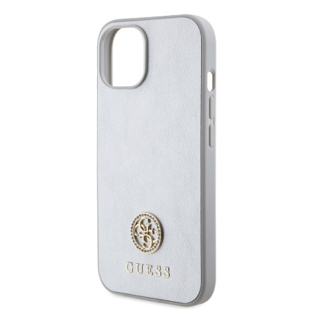 Husa pentru iPhone 15 / iPhone 14 / iPhone 13 - Strass Metal Logo (GUHCP15SPS4DGPS) - Silver