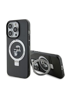 Husa pentru iPhone 14 Pro Max - Karl Lagerfeld Hardcase Ring Stand MagSafe (KLHMP14XHMRSKCK) - KarlandChoupette