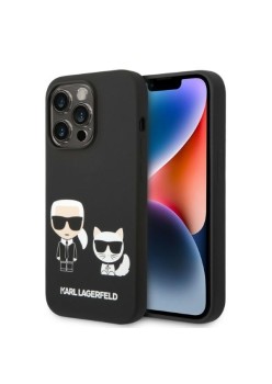 Husa pentru iPhone 14 Pro Max - Karl Lagerfeld Silicone Liquid MagSafe (KLHMP14XSSKCK) - KarlandChoupette
