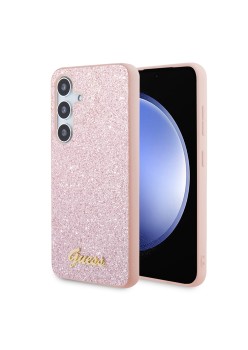 Husa pentru Samsung Galaxy S24 - Guess Glitter Script (GUHCS24SHGGSHP) - Pink