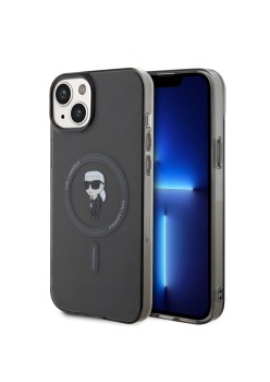 Husa pentru iPhone 15 Plus / iPhone 14 Plus - Karl Lagerfeld IML MagSafe (KLHMP15MHFCKNOK) - Ikonik