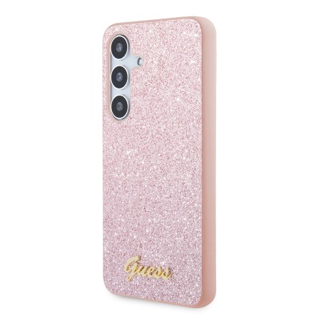 Husa pentru Samsung Galaxy S24 Plus - Guess Glitter Script (GUHCS24MHGGSHP) - Pink