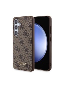 Husa pentru Samsung Galaxy S24 Plus - Guess Hardcase 4G Metal Gold Logo (GUHCS24MG4GFBR) - Brown