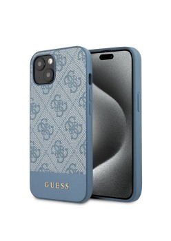 Husa pentru iPhone 15 / iPhone 14 / iPhone 13 - Guess Hardcase 4G Stripe Collection (GUHCP15SG4GLBL) - Blue