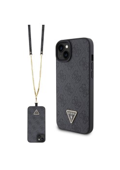 Husa pentru iPhone 15 / iPhone 14 / iPhone 13 - Guess Crossbody 4G Metal Logo (GUHCP15SP4TDSCPK) - Black