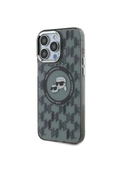 Husa pentru iPhone 16 Pro - Karl Lagerfeld IML MagSafe (KLHMP16LHMCKMHK) - Monogram KarlandChoupette Head