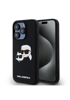 Husa pentru iPhone 15 Pro Max - Karl Lagerfeld Silicone MagSafe (KLHMP15XSKCHPPLK) - KarlandChoupette
