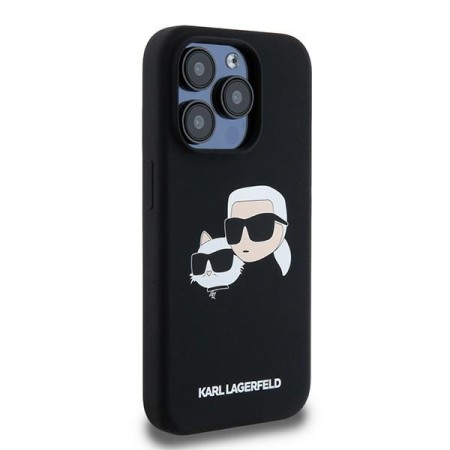 Husa pentru iPhone 15 Pro Max - Karl Lagerfeld Silicone MagSafe (KLHMP15XSKCHPPLK) - KarlandChoupette