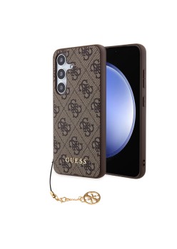 Husa pentru Samsung Galaxy S24 - Guess Hardcase 4G Charms Collection (GUHCS24SGF4GBR) - Brown