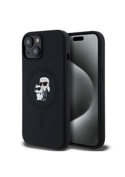 Husa pentru iPhone 15 / iPhone 14 / iPhone 13 - Karl Lagerfeld Silicone MagSafe (KLHMP15SSCMKCRHK) - KarlandChoupette