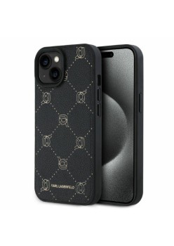 Husa iPhone 15 - Karl Lagerfeld Leather MagSafe (KLHMP15SPGKHPHK) - Karl Head