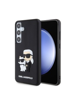 Husa pentru Samsung Galaxy S24 Plus - Karl Lagerfeld 3D Design (KLHCS24M3DRKCNK) - Rubber KarlandChoupette
