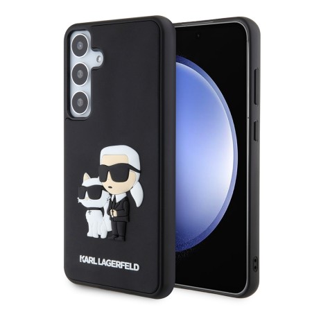 Husa pentru Samsung Galaxy S24 Plus - Karl Lagerfeld 3D Design (KLHCS24M3DRKCNK) - Rubber KarlandChoupette