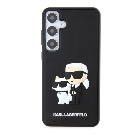 Husa pentru Samsung Galaxy S24 Plus - Karl Lagerfeld 3D Design (KLHCS24M3DRKCNK) - Rubber KarlandChoupette